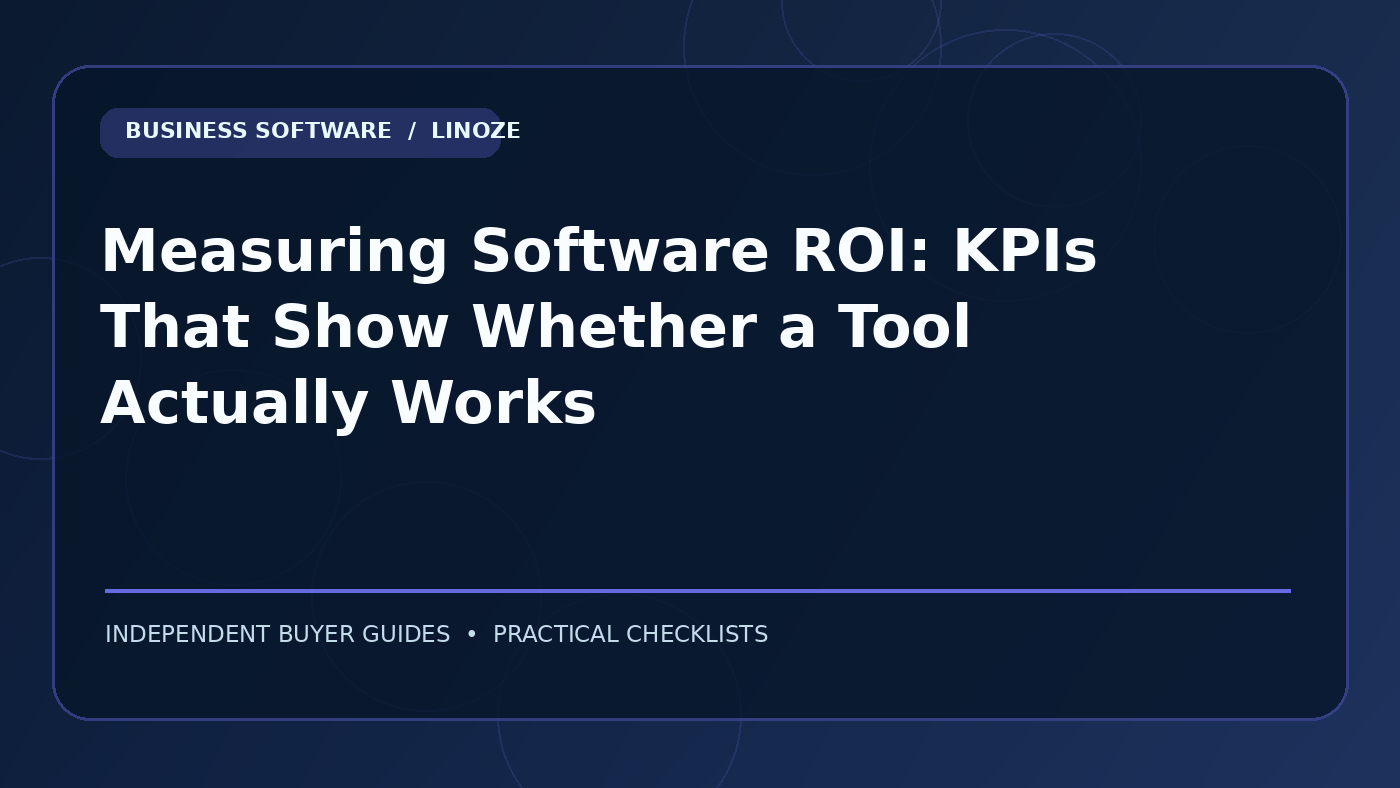 Measuring Software ROI: KPIs That Show Whether a Tool Actually Works — Cover